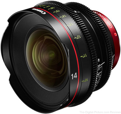 Canon EF 14mm T3.1 Cinema Prime Lens