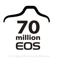Canon 70 Million EOS Interchangeable Lens Cameras Logo Canon 70 Million EOS Interchangeable Lens Cameras Logo