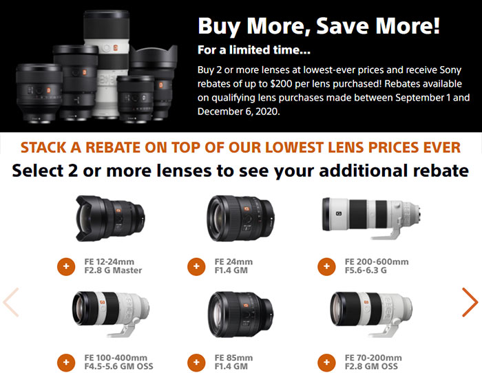 Sony Stacking Rebate