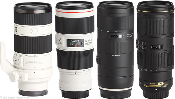 Canon EF 70-200mm f/4L IS II USM Lens Compared to Similar Lenses