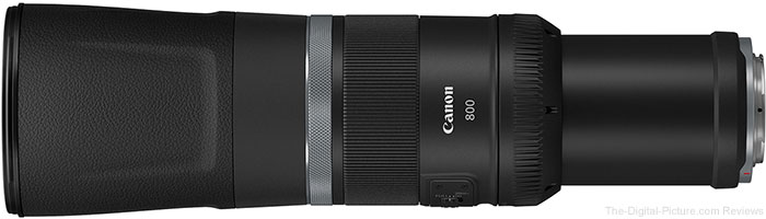 Canon RF 800mm F11 IS STM Lens Side View Canon RF 800mm F11 IS STM Lens Side View